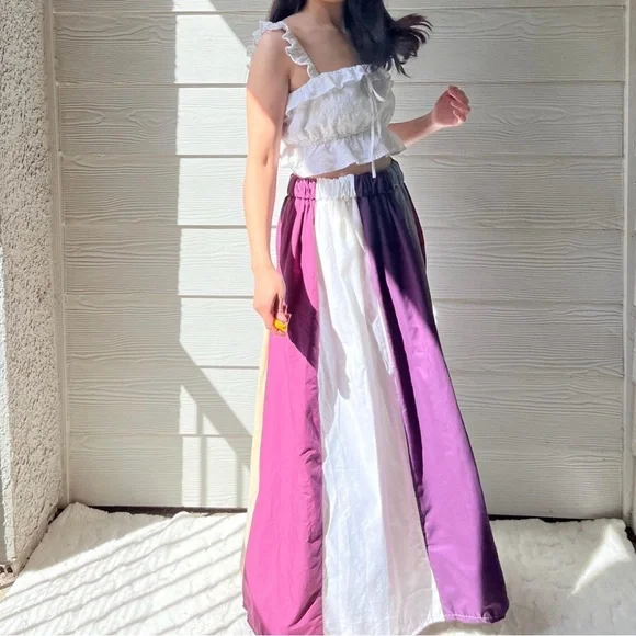 Handmade Muted Pastel Poet Maxi Skirt SKU 06206 - Picture 6 of 10